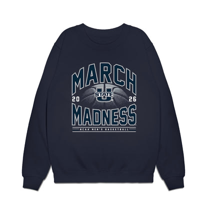 Utah State - NCAA Men's Basketball : Drake Allen - NCAA® March Madness® 2026 Premium Crewneck Sweatshirt-0
