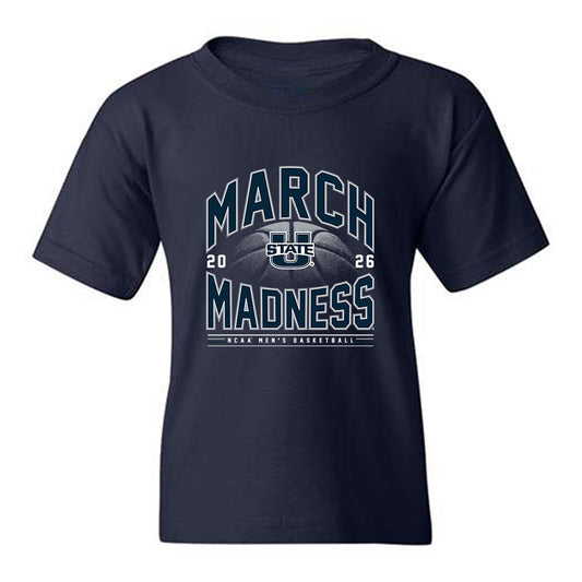 Utah State - NCAA Men's Basketball : Kingston Tosi - NCAA® March Madness® 2026 Youth T-Shirt-0