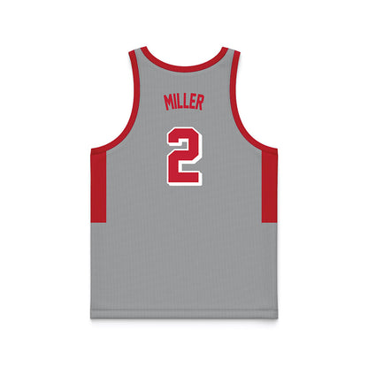 New Mexico - NCAA Men's Basketball : Tajavis Miller - 90's Grey Basketball Jersey-1
