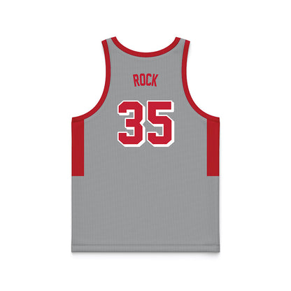 New Mexico - NCAA Men's Basketball : JT Rock - 90's Grey Basketball Jersey-1