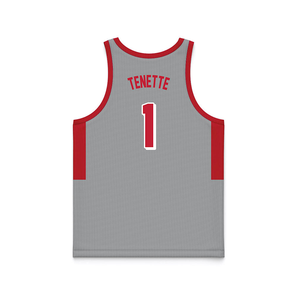 New Mexico - NCAA Men's Basketball : Uriah Tenette - 90's Grey Basketball Jersey-1