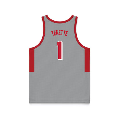 New Mexico - NCAA Men's Basketball : Uriah Tenette - 90's Grey Basketball Jersey-1