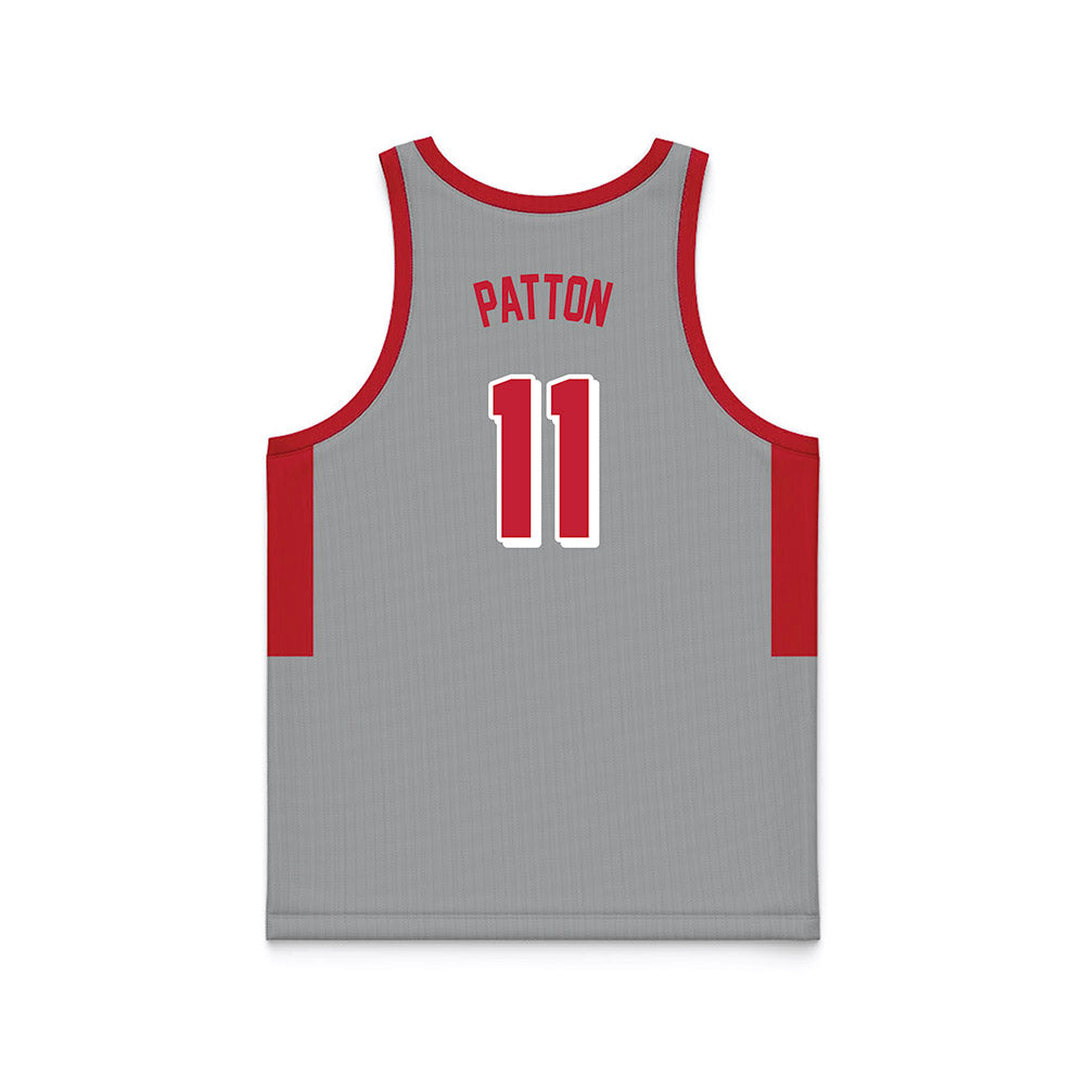 New Mexico - NCAA Men's Basketball : Kallai Patton - 90's Grey Basketball Jersey-1