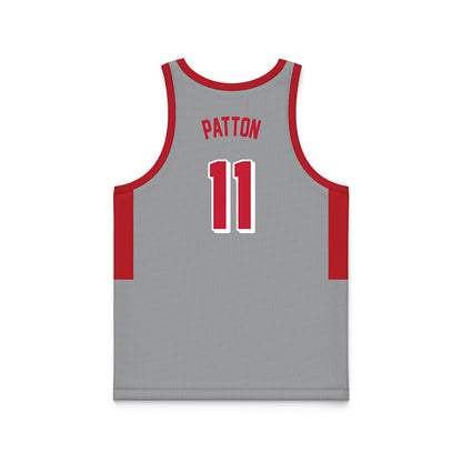 New Mexico - NCAA Men's Basketball : Kallai Patton - 90's Grey Basketball Jersey-1