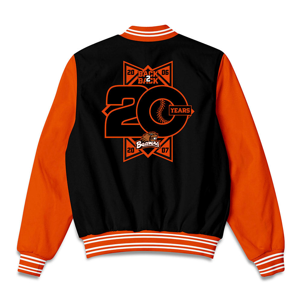 Oregon State - NCAA Baseball : AJ Hutcheson - 20th Anniversary Bomber Jacket-1