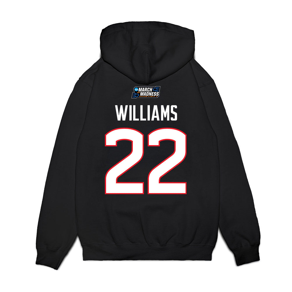 UConn - NCAA Women's Basketball : Serah Williams - March Madness Shersey Premium Hooded Sweatshirt-1