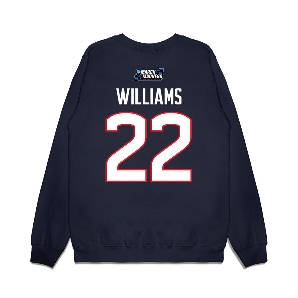 UConn - NCAA Women's Basketball : Serah Williams - March Madness Shersey Premium Crewneck Sweatshirt-1