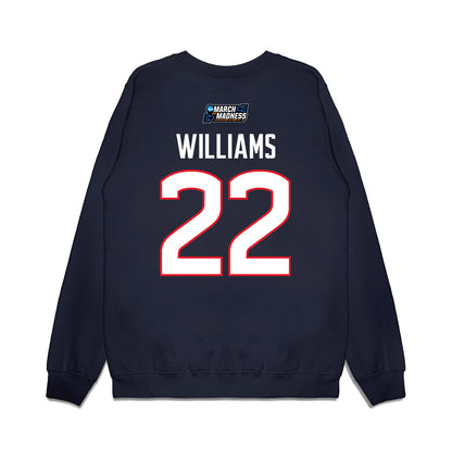 UConn - NCAA Women's Basketball : Serah Williams - March Madness Shersey Premium Crewneck Sweatshirt-1