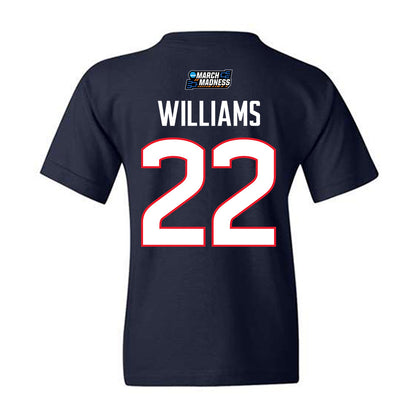 UConn - NCAA Women's Basketball : Serah Williams - March Madness Shersey Youth T-Shirt-1