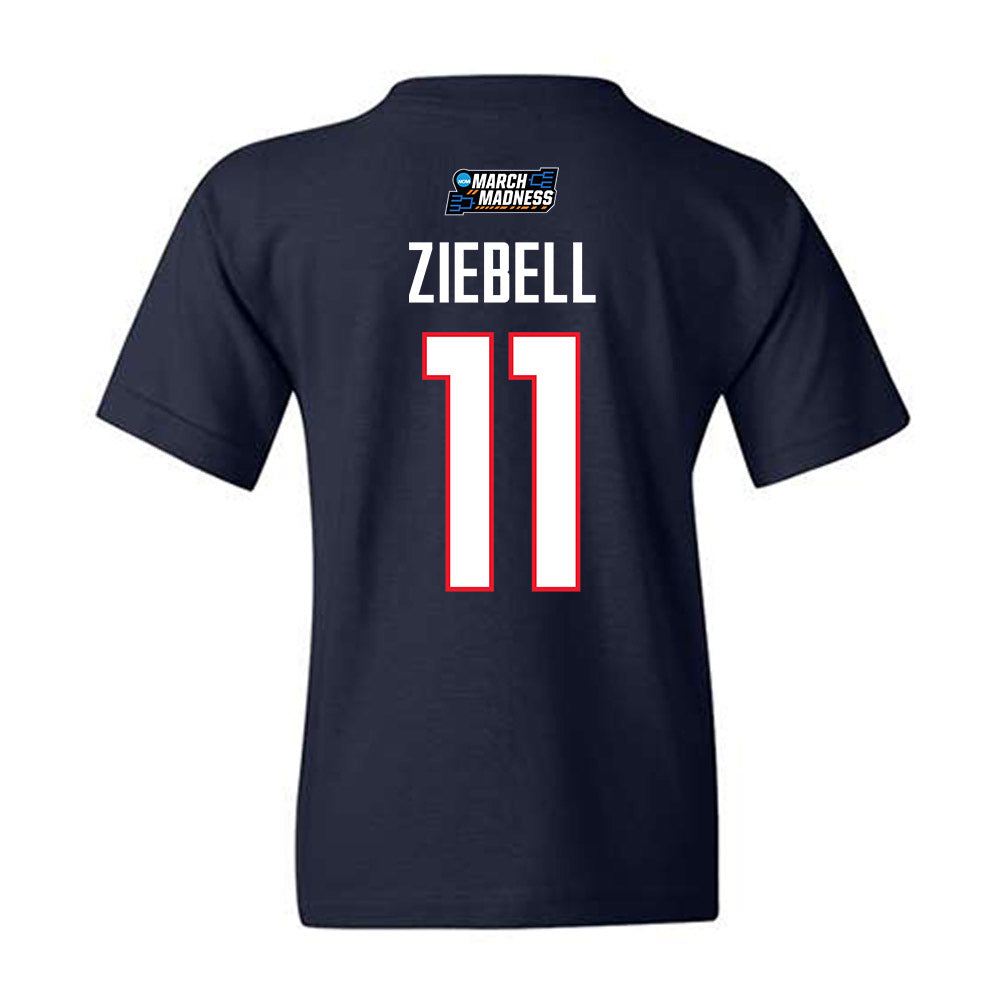 UConn - NCAA Women's Basketball : Allie Ziebell - March Madness Shersey Youth T-Shirt-1