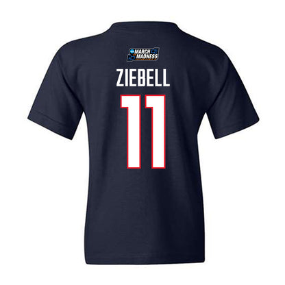 UConn - NCAA Women's Basketball : Allie Ziebell - March Madness Shersey Youth T-Shirt-1