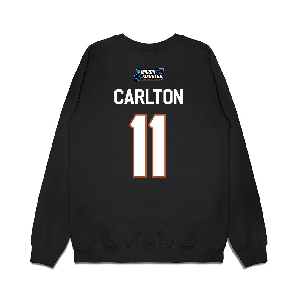 Texas - NCAA Women's Basketball : Justice Carlton - NCAA® March Madness® 2026 Premium Crewneck Sweatshirt-1