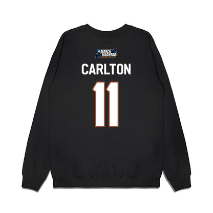 Texas - NCAA Women's Basketball : Justice Carlton - NCAA® March Madness® 2026 Premium Crewneck Sweatshirt-1