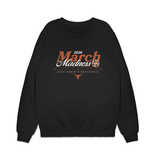 Texas - NCAA Women's Basketball : Justice Carlton - NCAA® March Madness® 2026 Premium Crewneck Sweatshirt-0