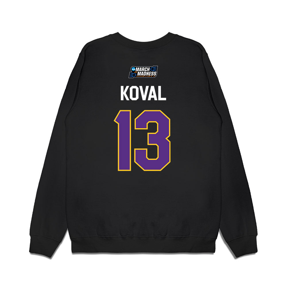 LSU - NCAA Women's Basketball : Kate Koval - NCAA® March Madness® 2026 Premium Crewneck Sweatshirt-1