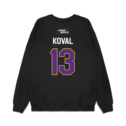 LSU - NCAA Women's Basketball : Kate Koval - NCAA® March Madness® 2026 Premium Crewneck Sweatshirt-1