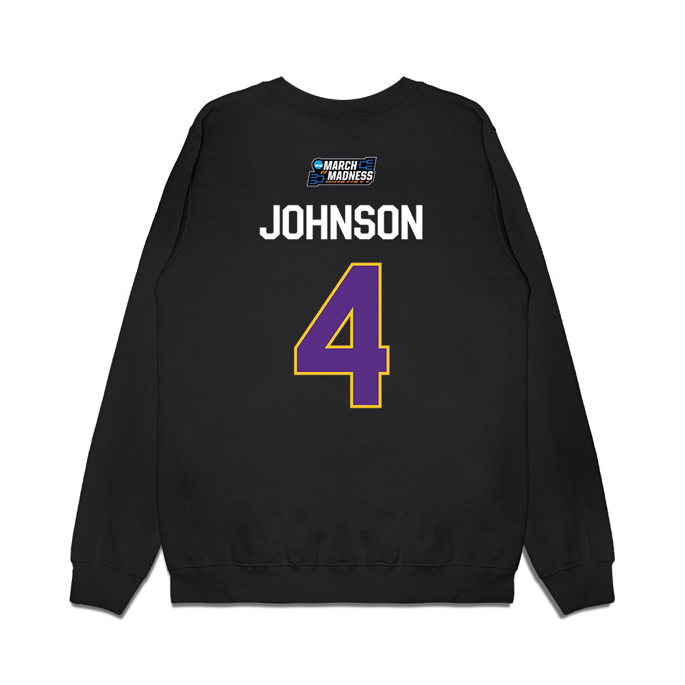 LSU - NCAA Women's Basketball : Flaujae Johnson - NCAA® March Madness® 2026 Premium Crewneck Sweatshirt-1