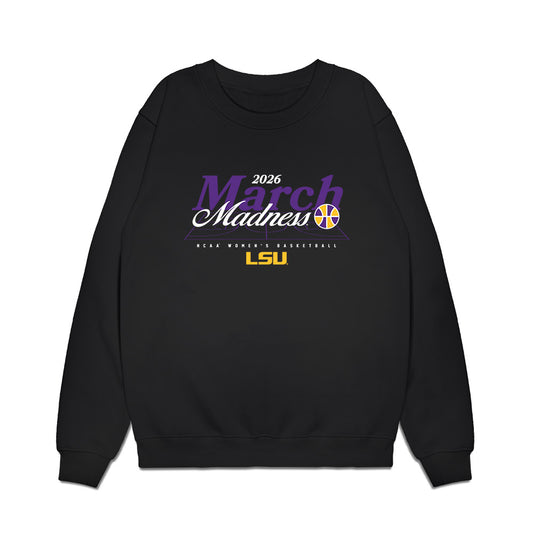 LSU - NCAA Women's Basketball : Flaujae Johnson - NCAA® March Madness® 2026 Premium Crewneck Sweatshirt-0