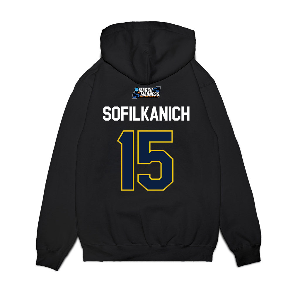 Michigan - NCAA Women's Basketball : Ashley Sofilkanich - NCAA® March Madness® 2026 Premium Hooded Sweatshirt-1