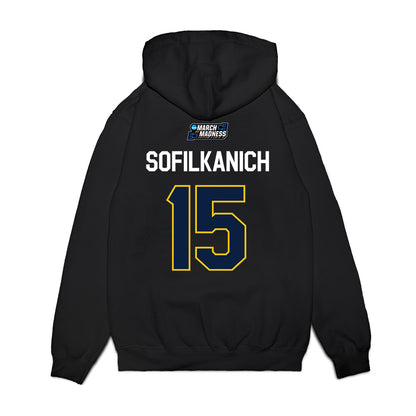 Michigan - NCAA Women's Basketball : Ashley Sofilkanich - NCAA® March Madness® 2026 Premium Hooded Sweatshirt-1