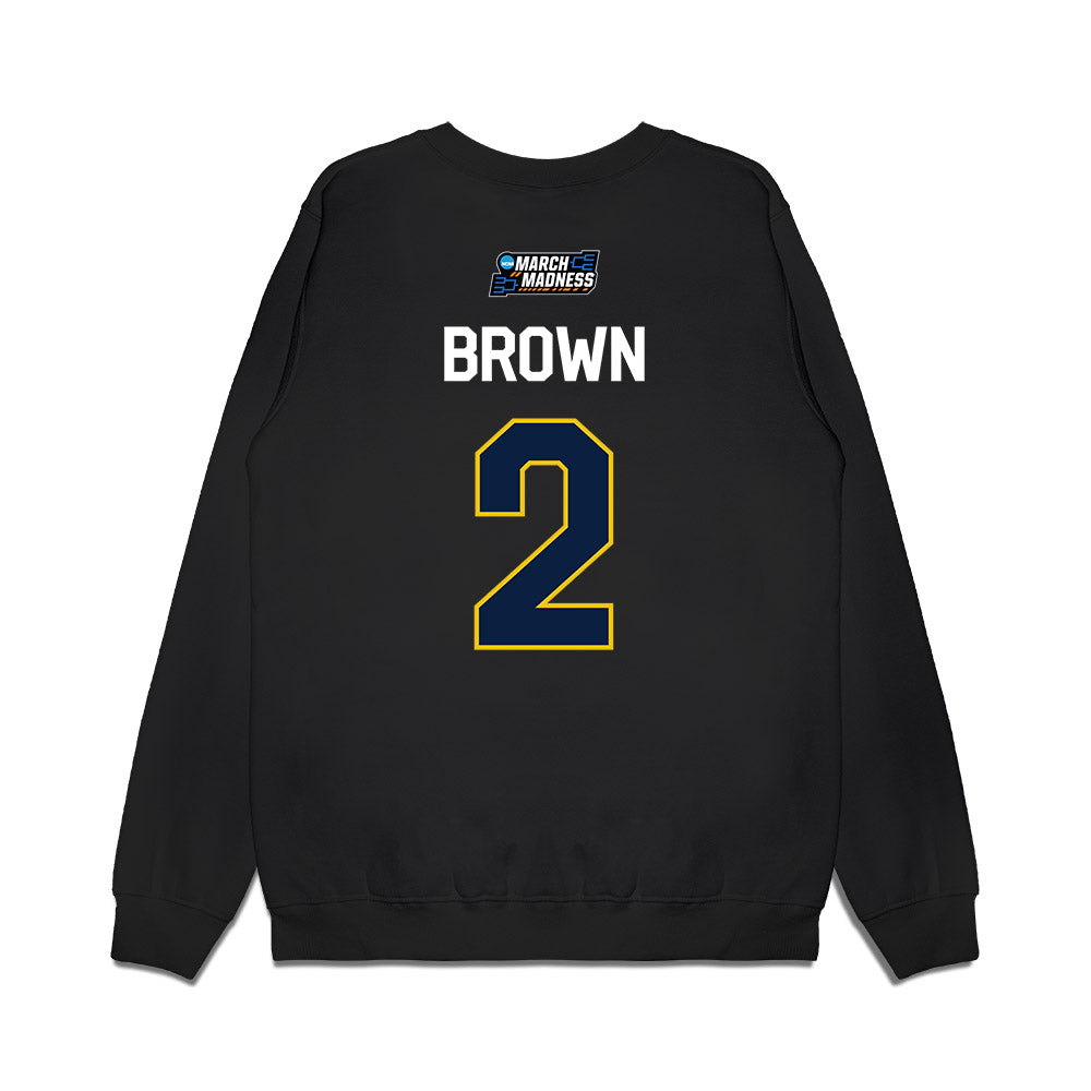 Michigan - NCAA Women's Basketball : Macy Brown - NCAA® March Madness® 2026 Premium Crewneck Sweatshirt-1
