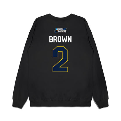 Michigan - NCAA Women's Basketball : Macy Brown - NCAA® March Madness® 2026 Premium Crewneck Sweatshirt-1