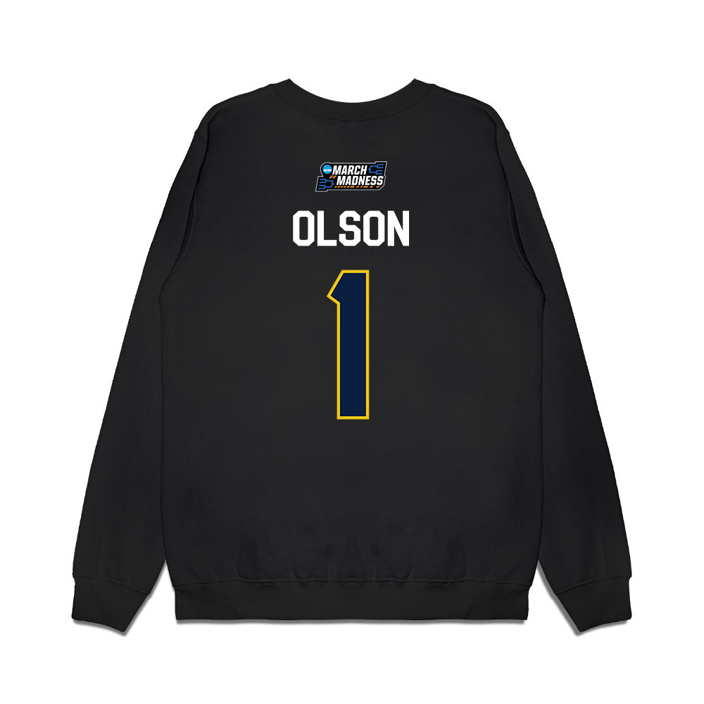 Michigan - NCAA Women's Basketball : Olivia Olson - NCAA® March Madness® 2026 Premium Crewneck Sweatshirt-1