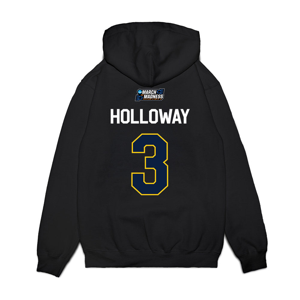 Michigan - NCAA Women's Basketball : Mila Holloway - NCAA® March Madness® 2026 Premium Hooded Sweatshirt-1