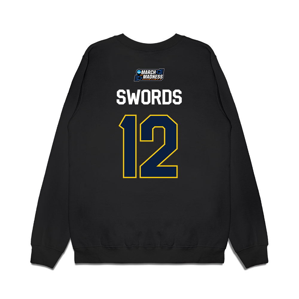 Michigan - NCAA Women's Basketball : Syla Swords - NCAA® March Madness® 2026 Premium Crewneck Sweatshirt-1