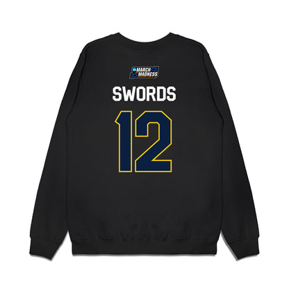 Michigan - NCAA Women's Basketball : Syla Swords - NCAA® March Madness® 2026 Premium Crewneck Sweatshirt-1