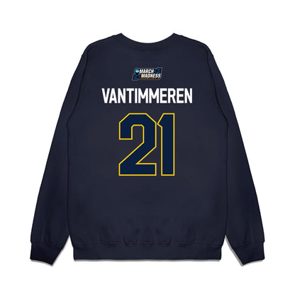 Michigan - NCAA Women's Basketball : Ally VanTimmeren - NCAA® March Madness® 2026 Premium Crewneck Sweatshirt-1