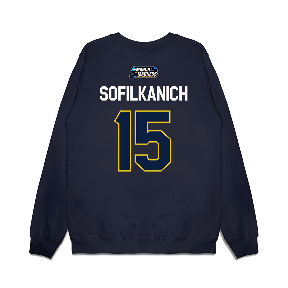 Michigan - NCAA Women's Basketball : Ashley Sofilkanich - NCAA® March Madness® 2026 Premium Crewneck Sweatshirt-1