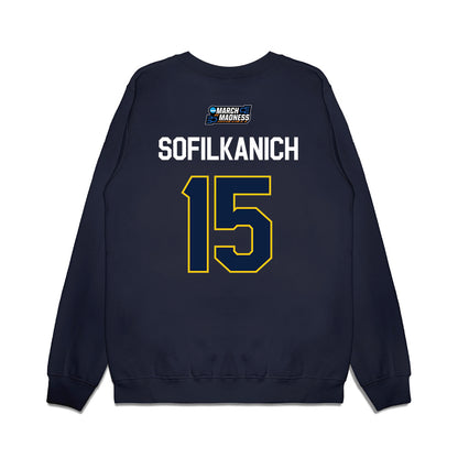 Michigan - NCAA Women's Basketball : Ashley Sofilkanich - NCAA® March Madness® 2026 Premium Crewneck Sweatshirt-1