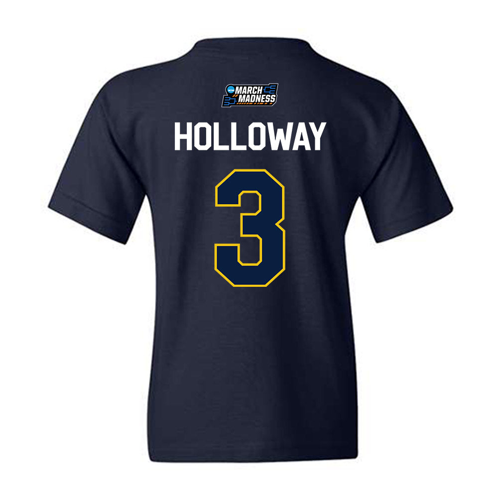 Michigan - NCAA Women's Basketball : Mila Holloway - NCAA® March Madness® 2026 Youth T-Shirt-1