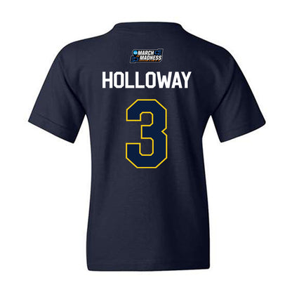Michigan - NCAA Women's Basketball : Mila Holloway - NCAA® March Madness® 2026 Youth T-Shirt-1
