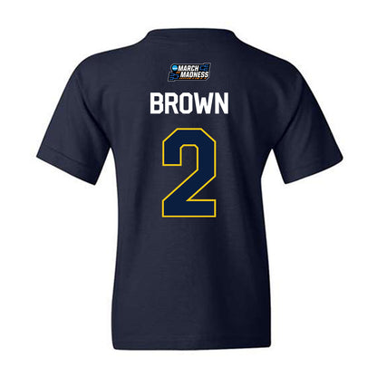 Michigan - NCAA Women's Basketball : Macy Brown - NCAA® March Madness® 2026 Youth T-Shirt-1