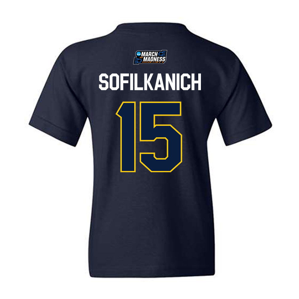 Michigan - NCAA Women's Basketball : Ashley Sofilkanich - NCAA® March Madness® 2026 Youth T-Shirt-1