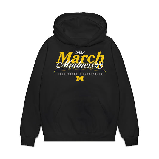 Michigan - NCAA Women's Basketball : Kendall Dudley - NCAA® March Madness® 2026 Premium Hooded Sweatshirt-0