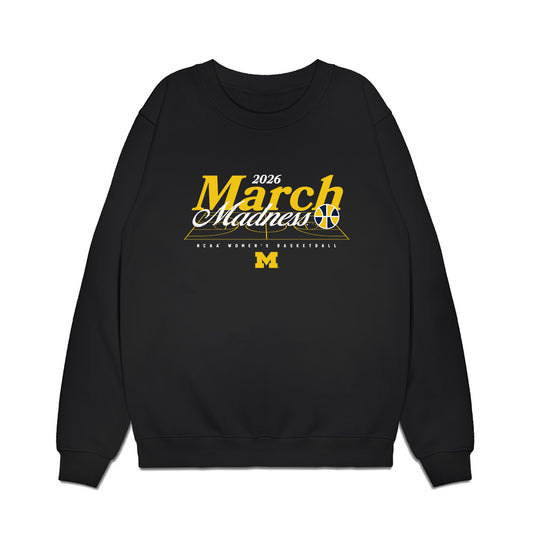 Michigan - NCAA Women's Basketball : Kendall Dudley - NCAA® March Madness® 2026 Premium Crewneck Sweatshirt-0