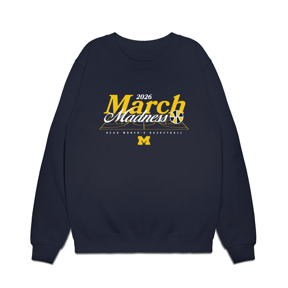 Michigan - NCAA Women's Basketball : Ally VanTimmeren - NCAA® March Madness® 2026 Premium Crewneck Sweatshirt-0