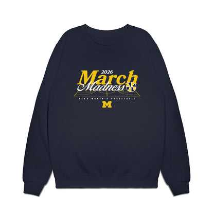 Michigan - NCAA Women's Basketball : Ashley Sofilkanich - NCAA® March Madness® 2026 Premium Crewneck Sweatshirt-0