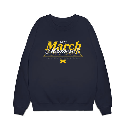 Michigan - NCAA Women's Basketball : Alyssa Crockett - NCAA® March Madness® 2026 Premium Crewneck Sweatshirt-0