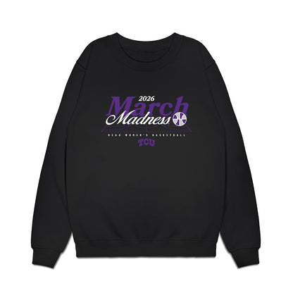 TCU - NCAA Women's Basketball : Kennedy Basham - NCAA® March Madness® 2026 Premium Crewneck Sweatshirt-0