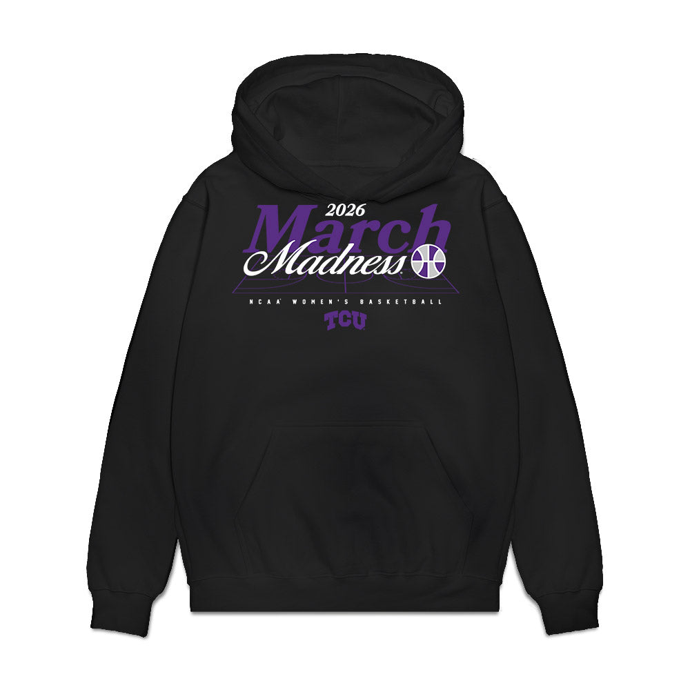 TCU - NCAA Women's Basketball : Emily Hunter - NCAA® March Madness® 2026 Premium Hooded Sweatshirt-0