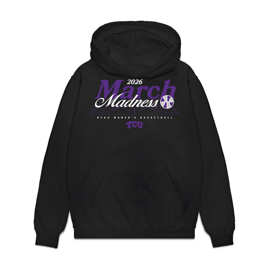 TCU - NCAA Women's Basketball : Emily Hunter - NCAA® March Madness® 2026 Premium Hooded Sweatshirt-0