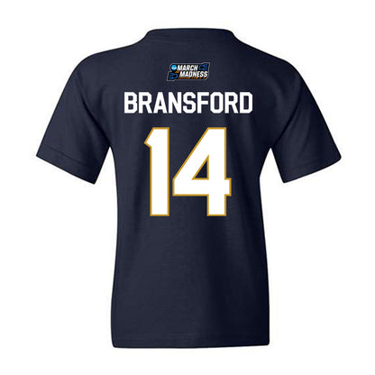 Notre Dame - NCAA Women's Basketball : Kk Bransford - NCAA® March Madness® 2026 Youth T-Shirt-1