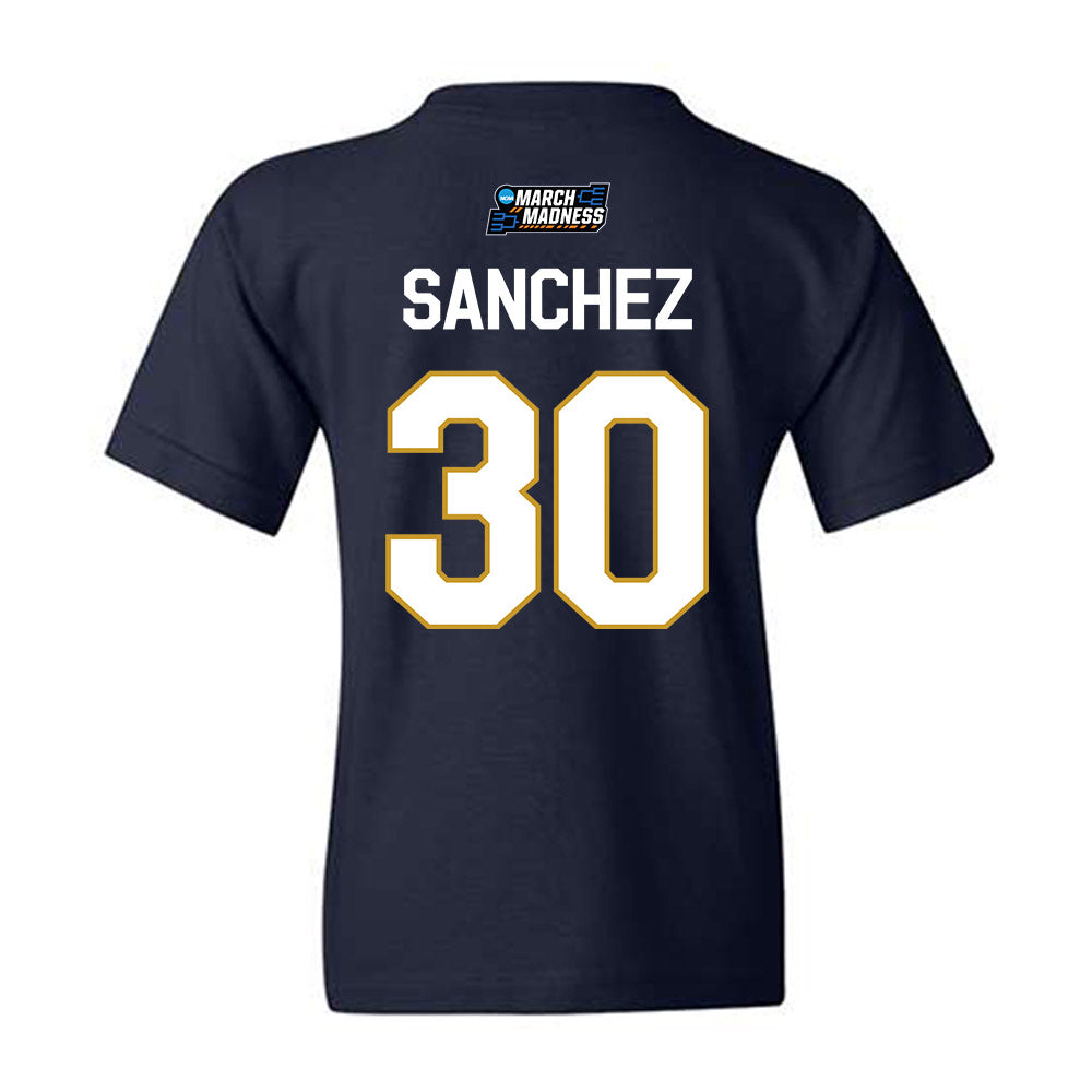 Notre Dame - NCAA Women's Basketball : Gisela Sanchez - NCAA® March Madness® 2026 Youth T-Shirt-1