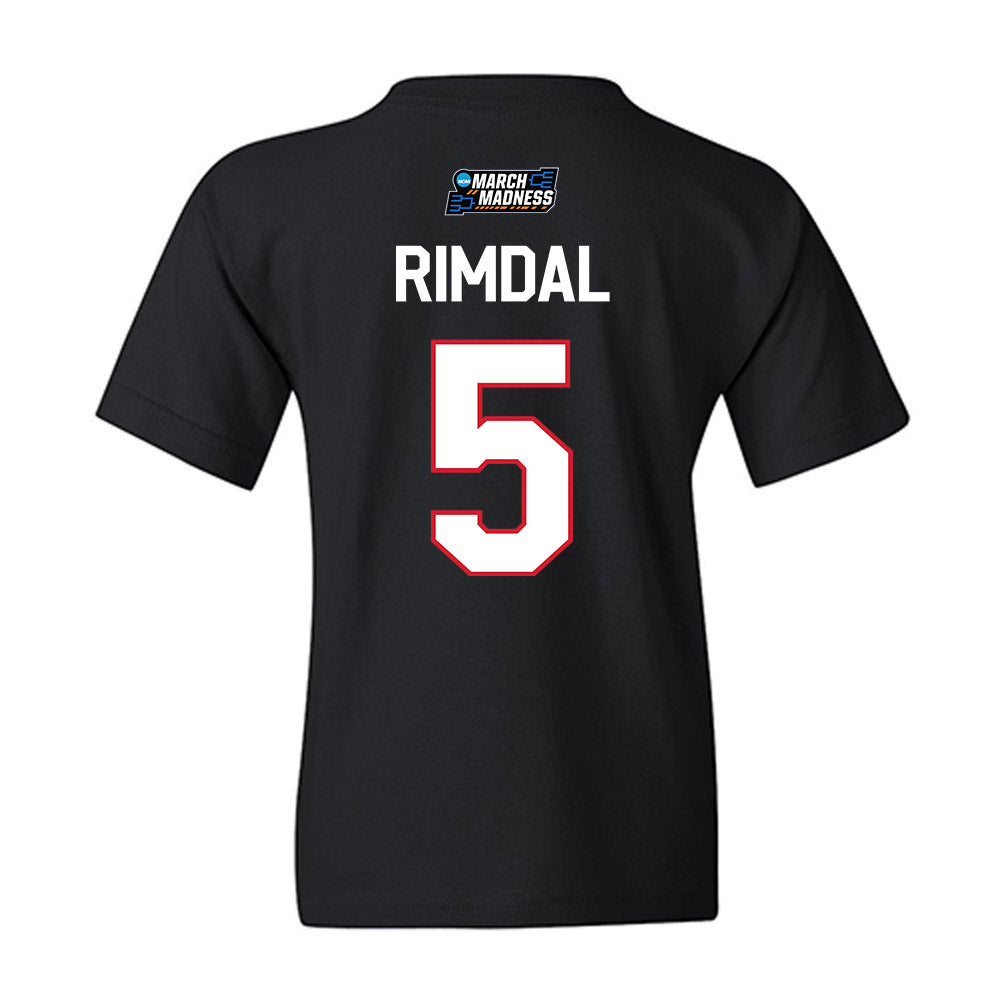 Nebraska - NCAA Women's Basketball : Alberte Rimdal - March Madness Shersey Youth T-Shirt-1
