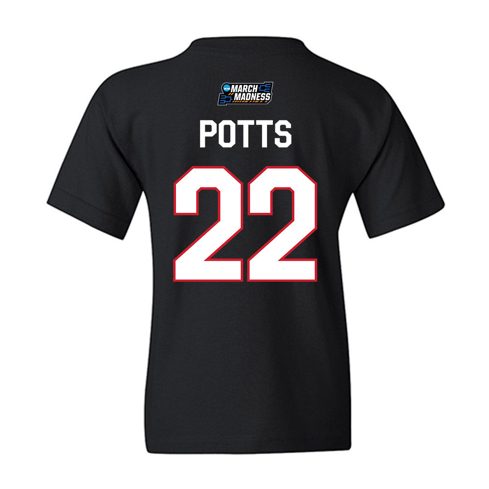 Nebraska - NCAA Women's Basketball : Natalie Potts - March Madness Shersey Youth T-Shirt-1