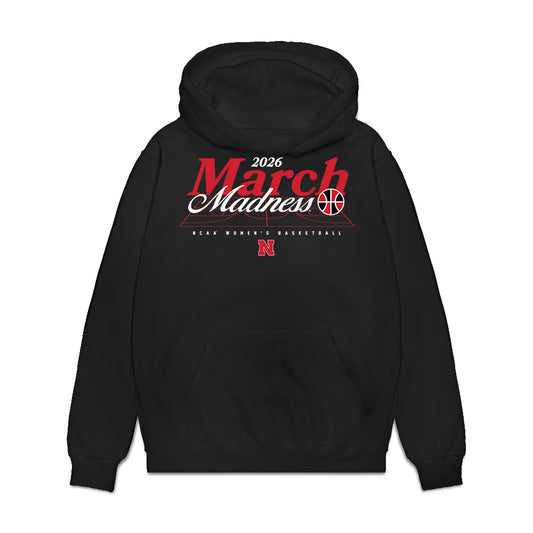 Nebraska - NCAA Women's Basketball : Claire Johnson - March Madness Shersey Premium Hooded Sweatshirt-0